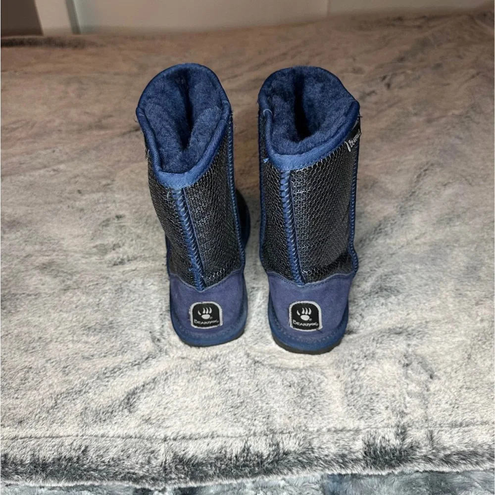 Bearpaws Black and Blue Sequin Boots - Picture 4 of 5